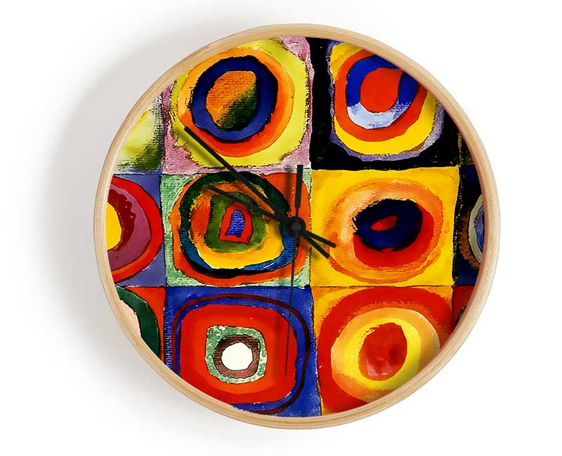 Circles And Squares Clock - Wallart-Direct UK