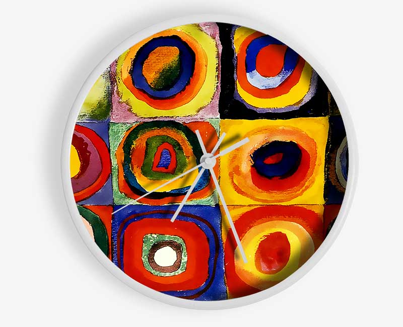 Circles And Squares Clock - Wallart-Direct UK