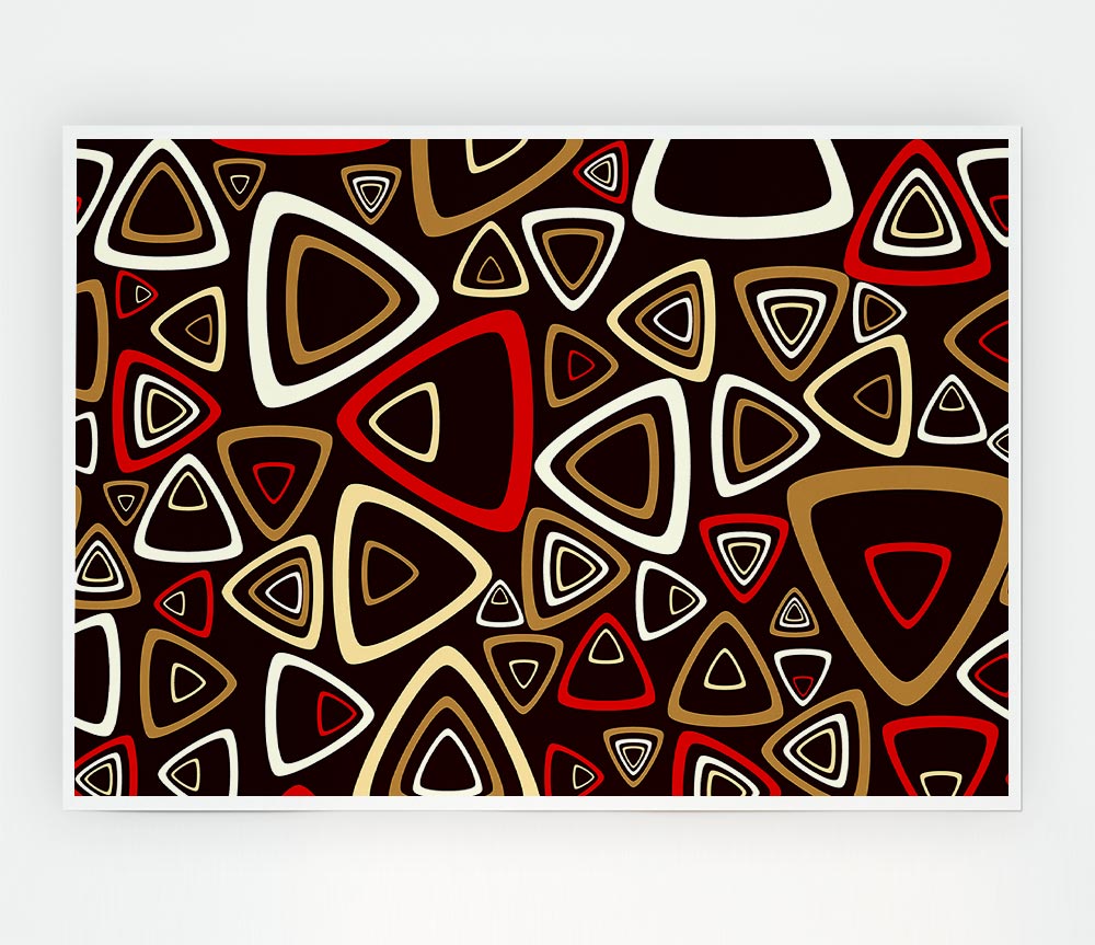 Triangle Infusion Red Print Poster Wall Art