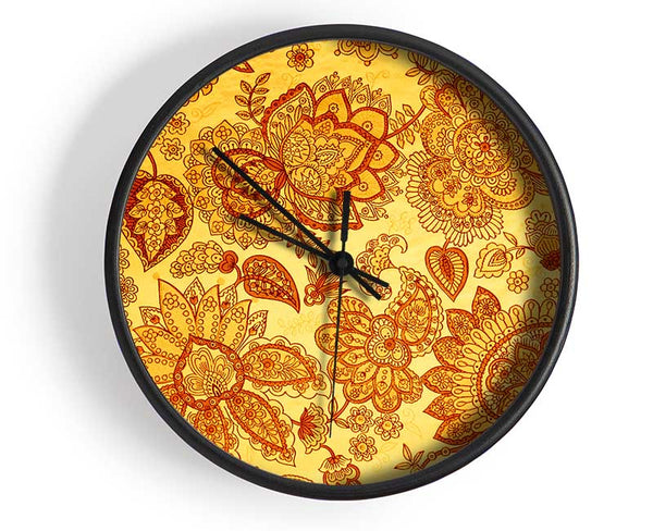 Flock Of Gold Clock - Wallart-Direct UK