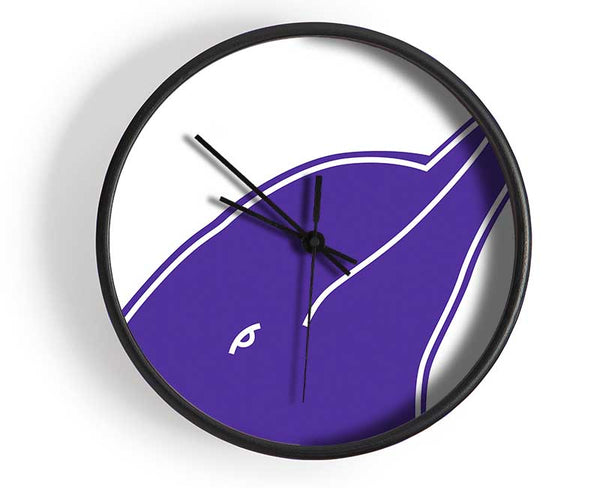 Purple Dolphin Clock - Wallart-Direct UK