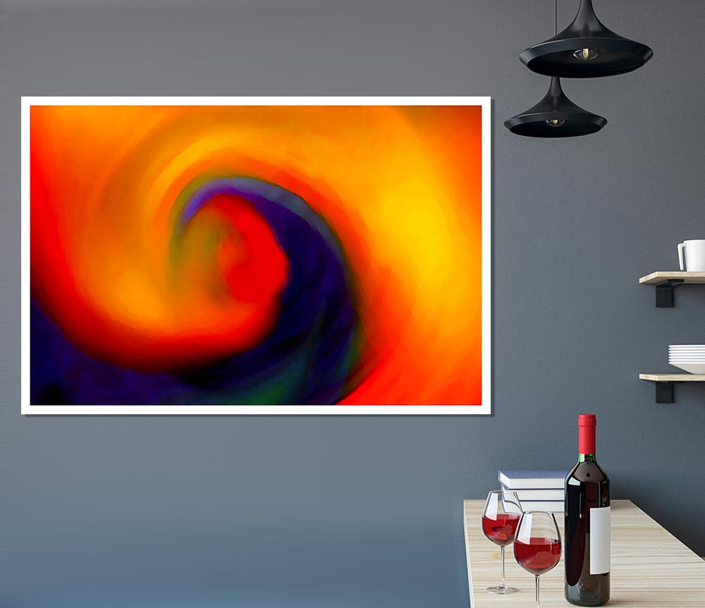 Hurricane Rainbow Print Poster Wall Art