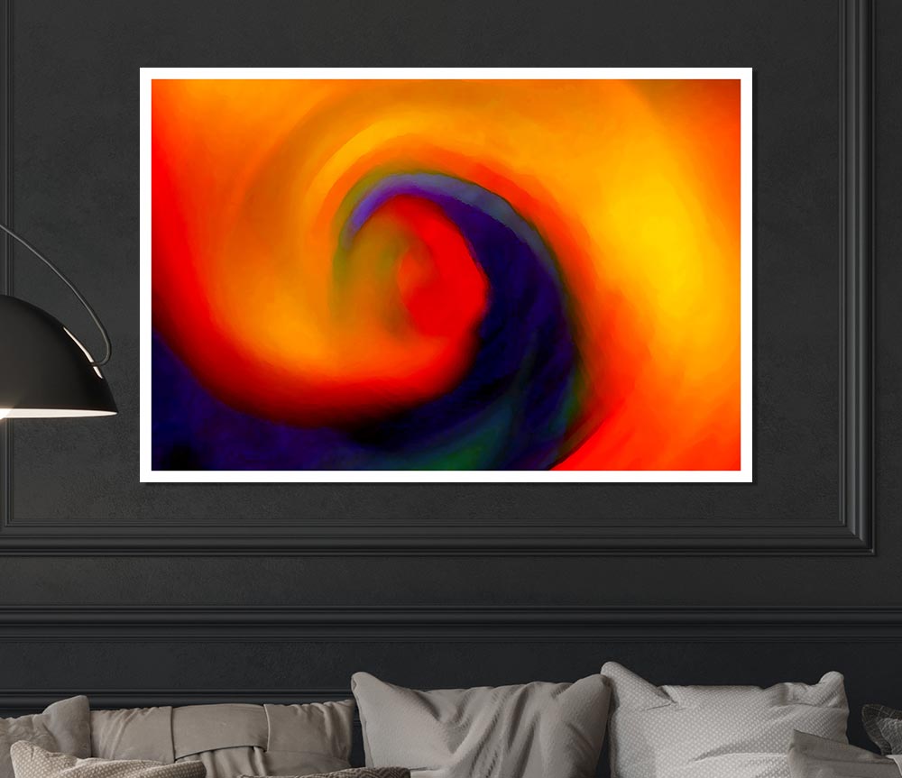 Hurricane Rainbow Print Poster Wall Art