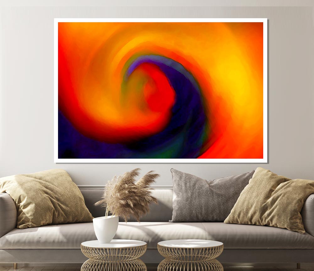 Hurricane Rainbow Print Poster Wall Art