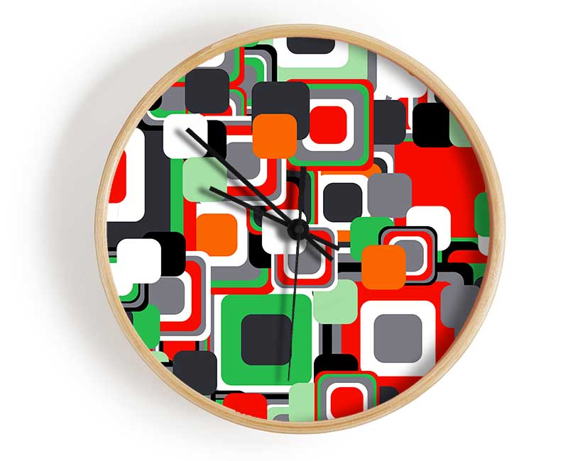 City Blocks Clock - Wallart-Direct UK