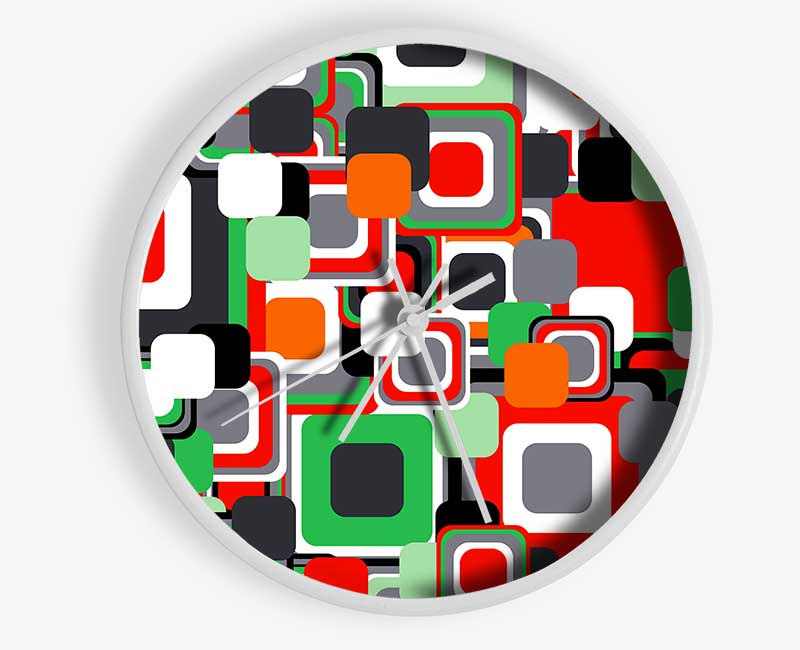 City Blocks Clock - Wallart-Direct UK