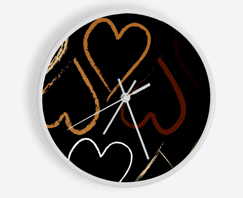 Chocolate Hearts Clock - Wallart-Direct UK