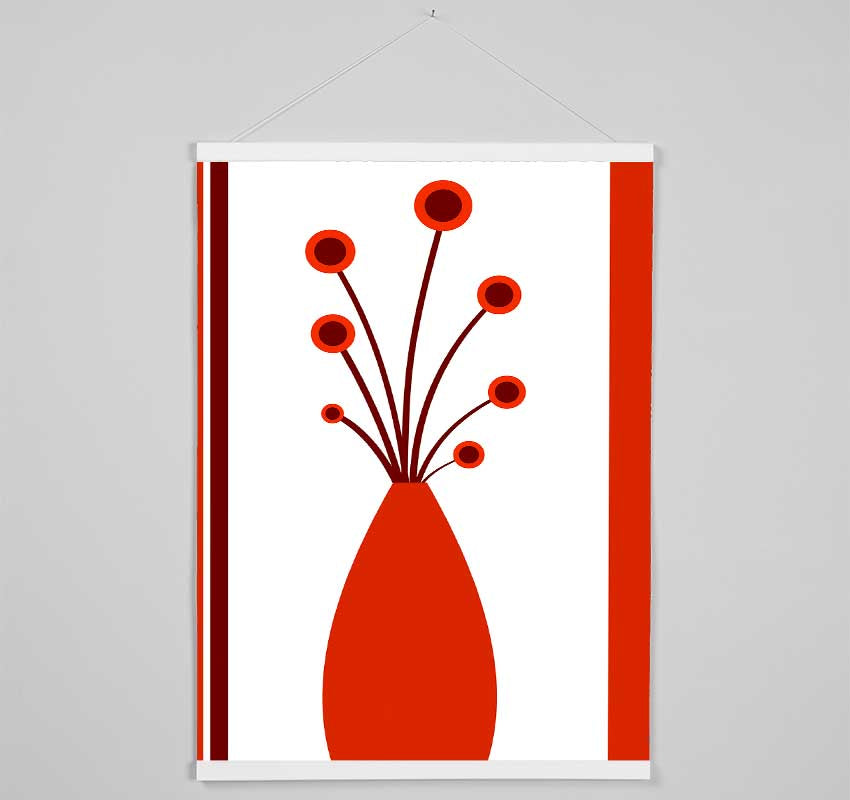 Vase Of Orange Flowers Hanging Poster - Wallart-Direct UK