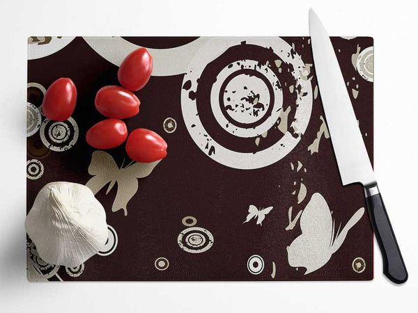 Butterfly Dream Glass Chopping Board