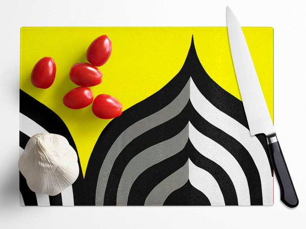 Zebra Fan Glass Chopping Board