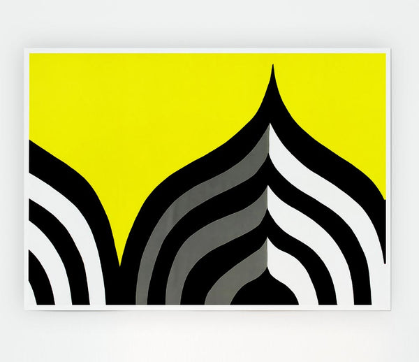 Zebra Fan Print Poster Wall Art