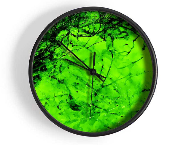 Green Branches In The Wind Clock - Wallart-Direct UK