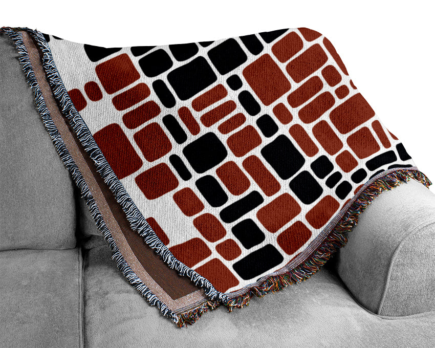 Mosaic Reds Woven Blanket