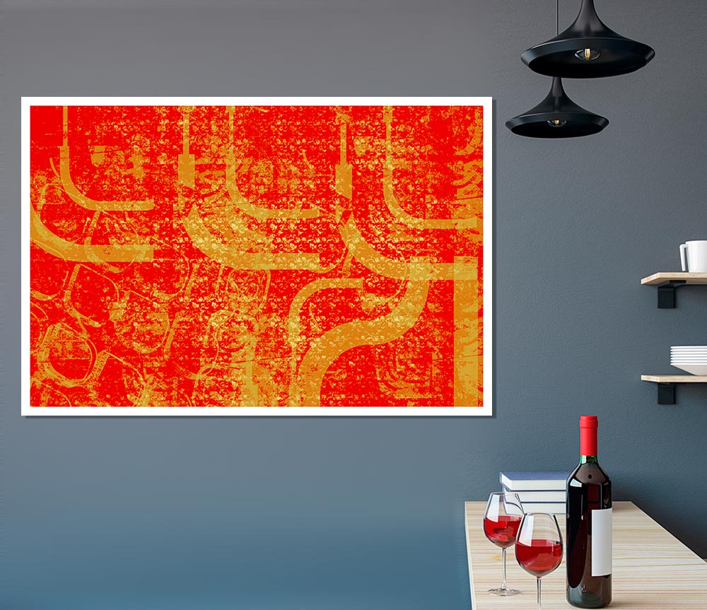 Union Of Orange Print Poster Wall Art