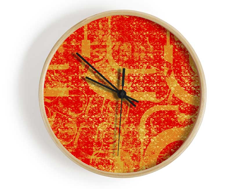 Union Of Orange Clock - Wallart-Direct UK