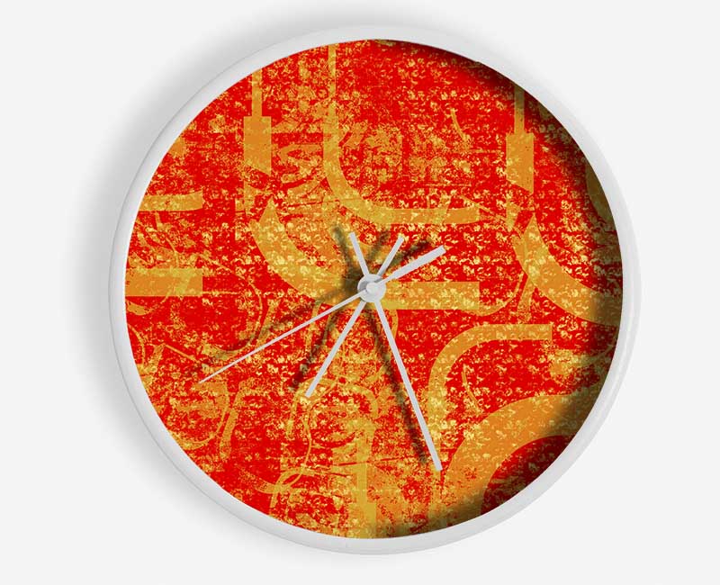 Union Of Orange Clock - Wallart-Direct UK