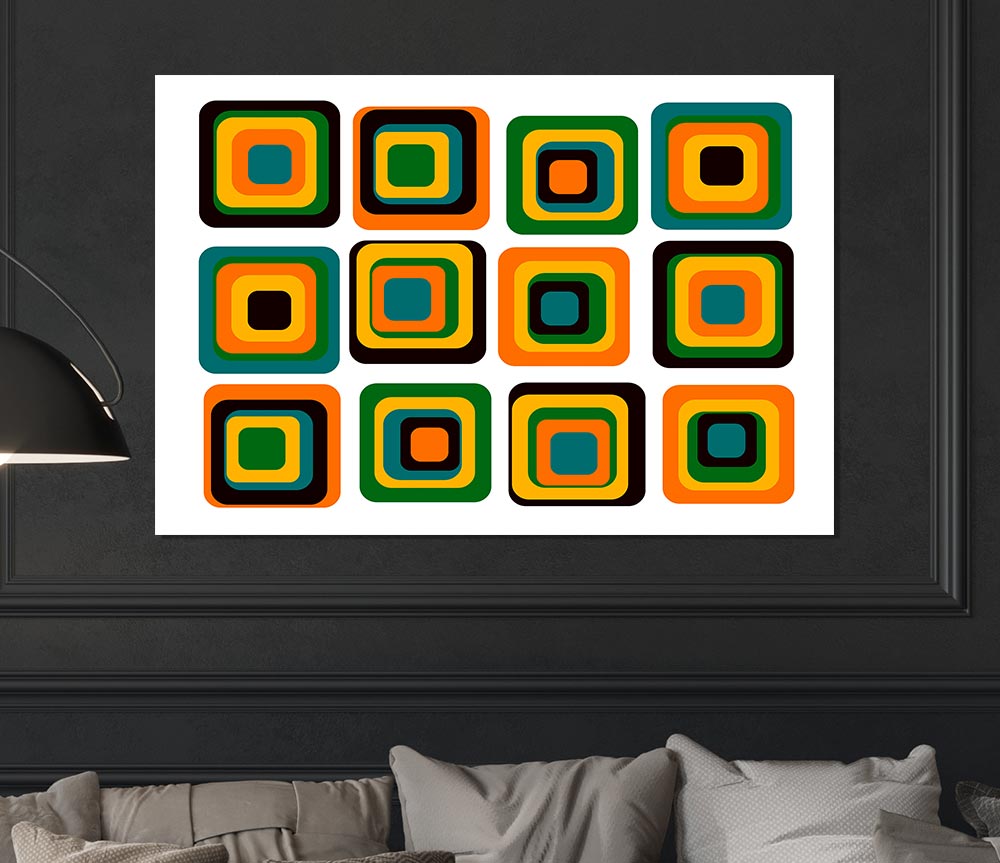 Blocks Of Colour Print Poster Wall Art