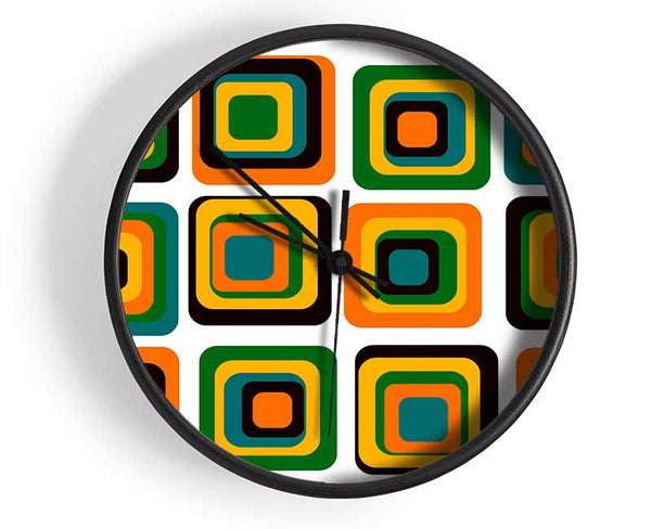 Blocks Of Colour Clock - Wallart-Direct UK