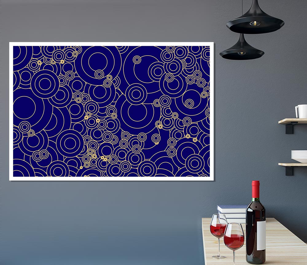 Golden Purple Print Poster Wall Art