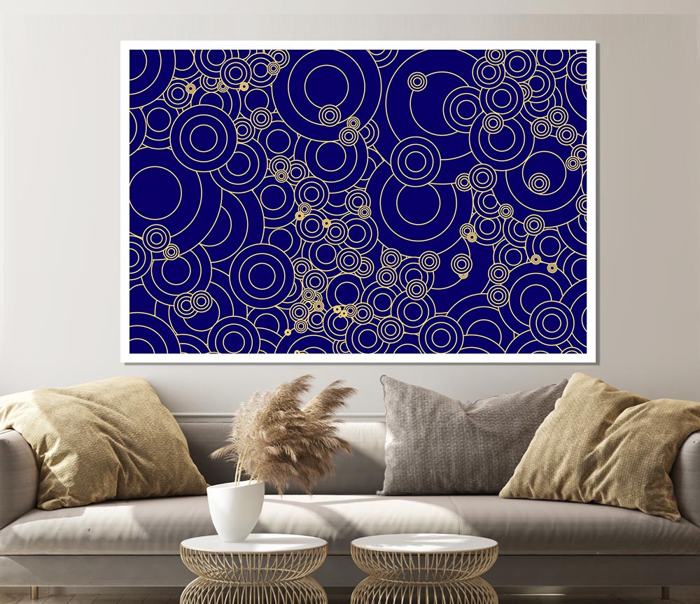 Golden Purple Print Poster Wall Art