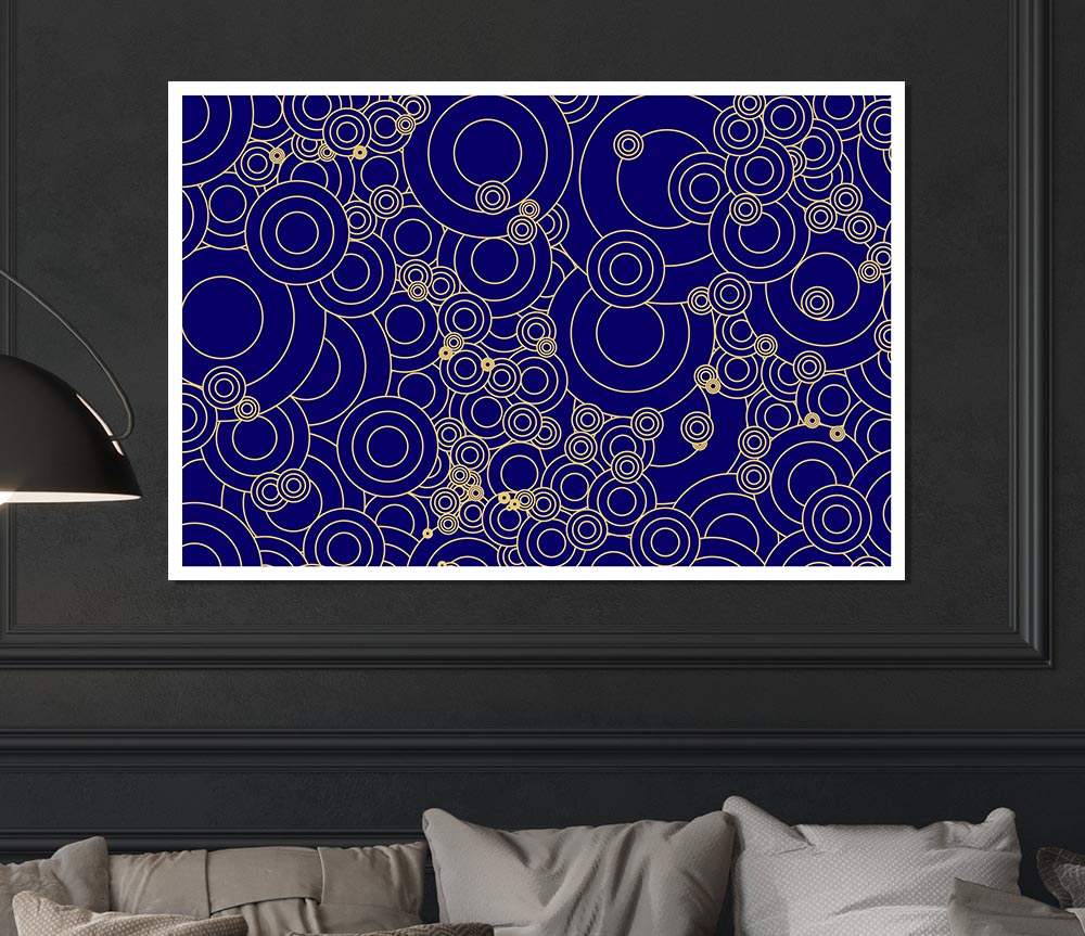 Golden Purple Print Poster Wall Art