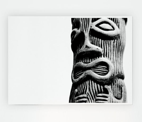 Tree Carving Print Poster Wall Art