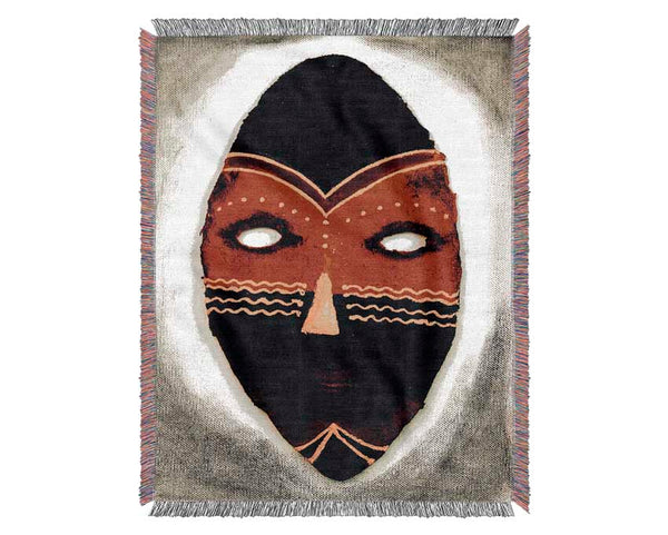 Tribal Mask Woven Blanket