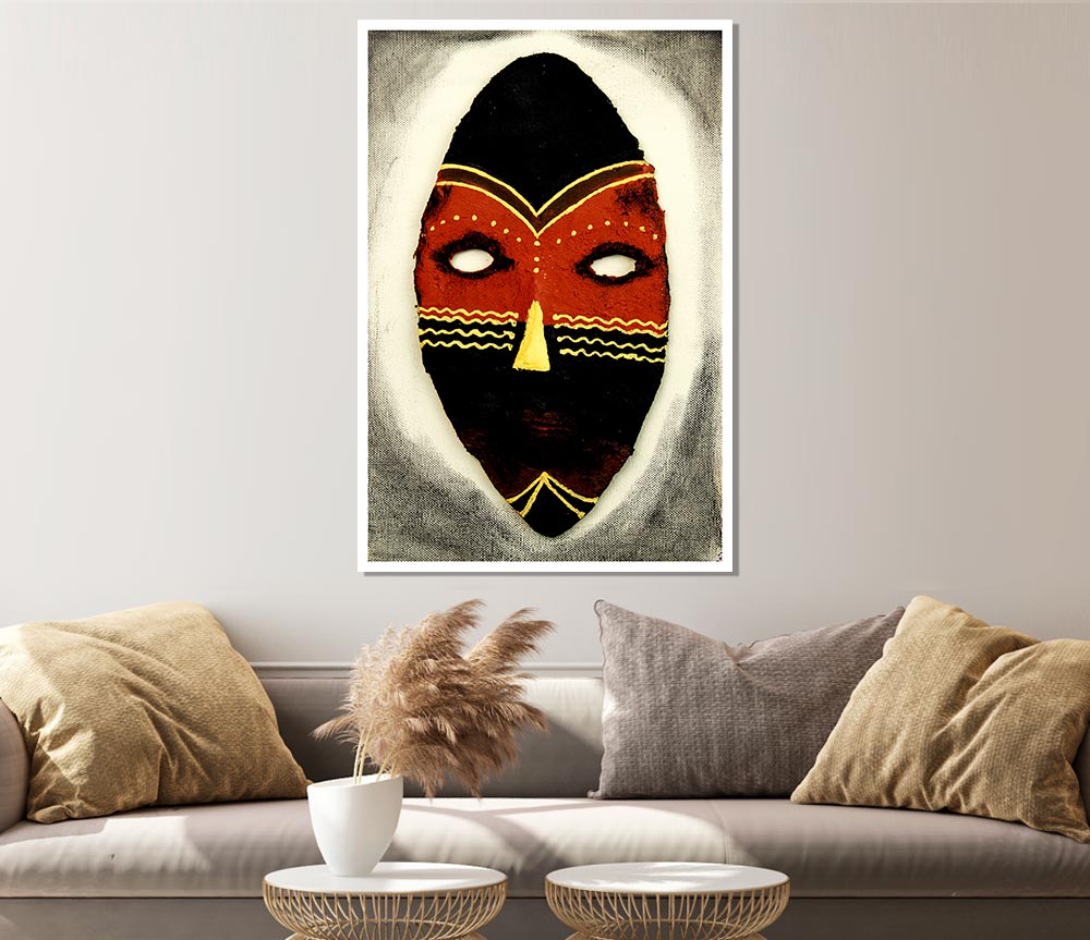 Tribal Mask Print Poster Wall Art