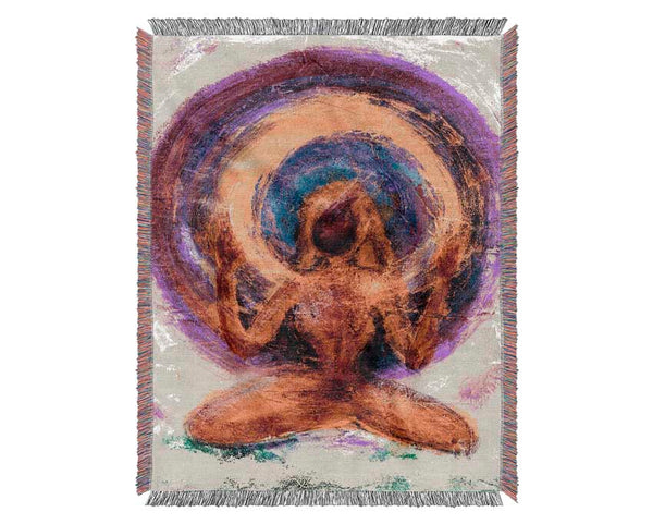 Zen The Spinning Wheel Of Life Pinks Woven Blanket