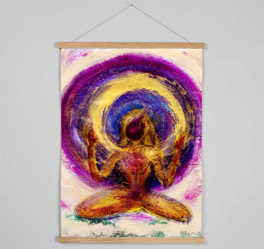 Zen The Spinning Wheel Of Life Pinks Hanging Poster - Wallart-Direct UK