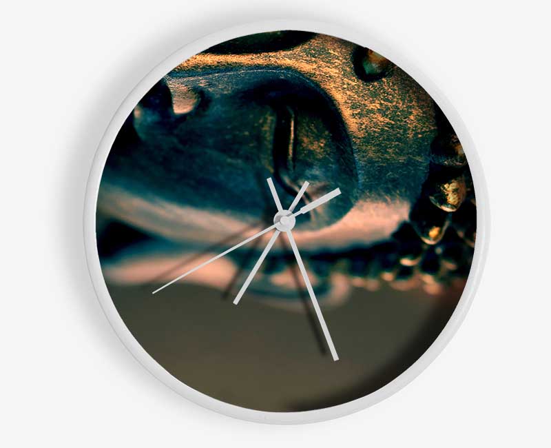 Buddha Face Golden Clock - Wallart-Direct UK