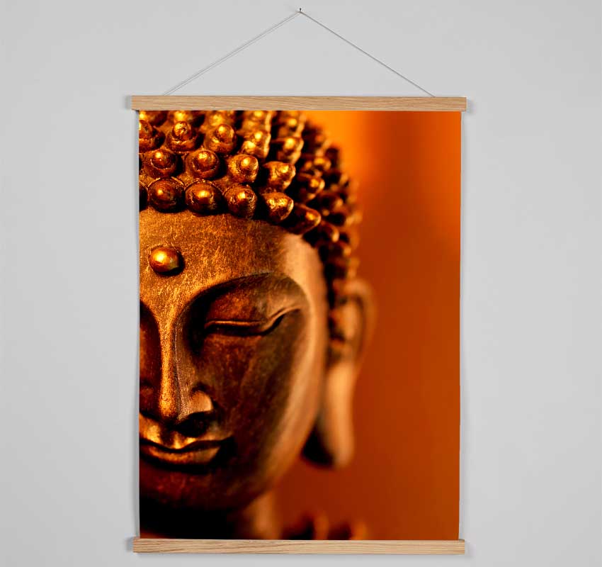 Buddha Face Orange Hanging Poster - Wallart-Direct UK