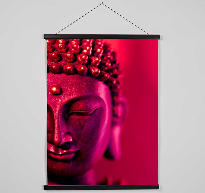 Buddha Face Pink Hanging Poster - Wallart-Direct UK