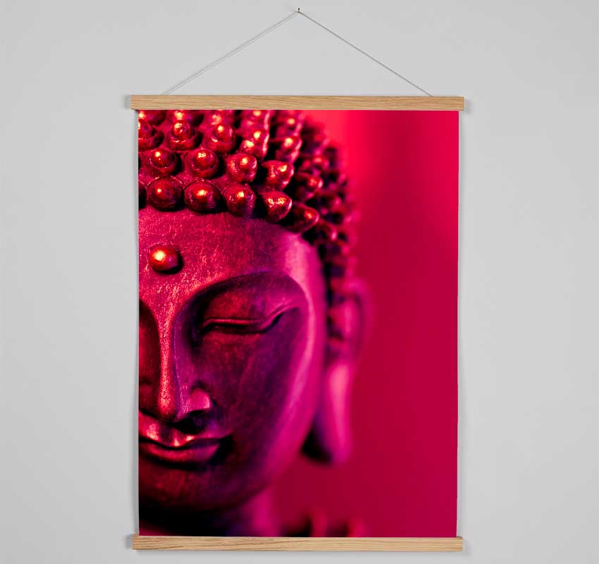 Buddha Face Pink Hanging Poster - Wallart-Direct UK