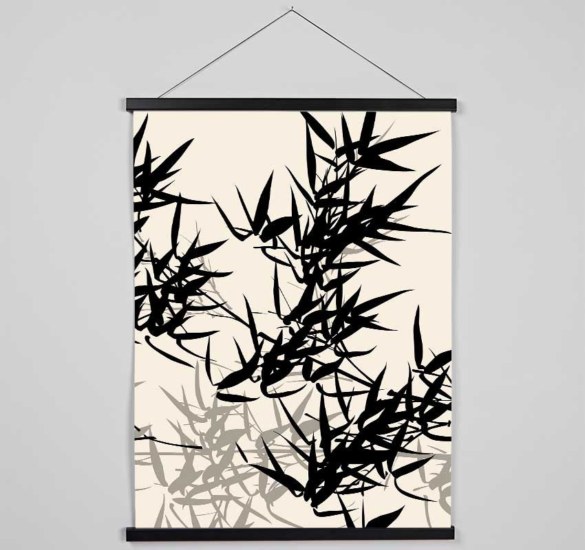 Japanese Leaves Blowing In The Wind Hanging Poster - Wallart-Direct UK