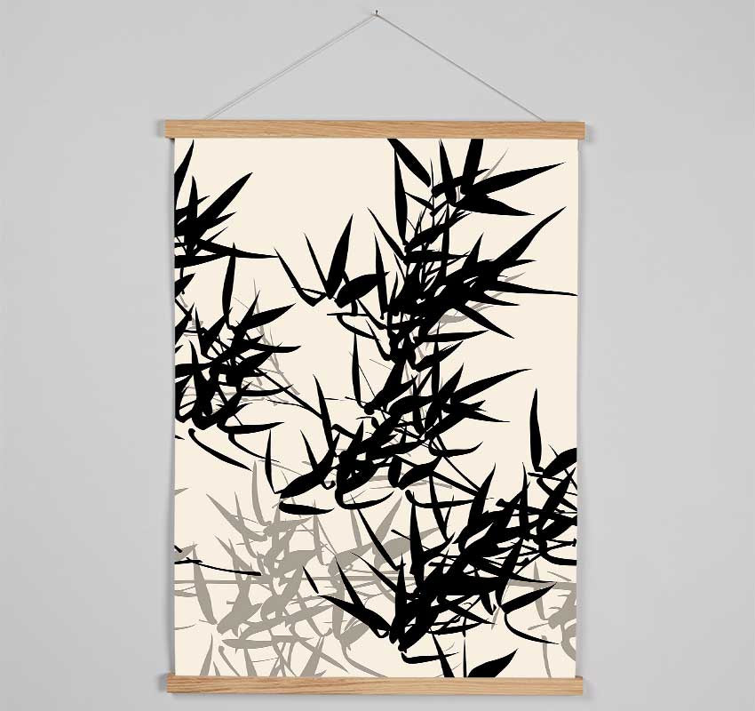 Japanese Leaves Blowing In The Wind Hanging Poster - Wallart-Direct UK