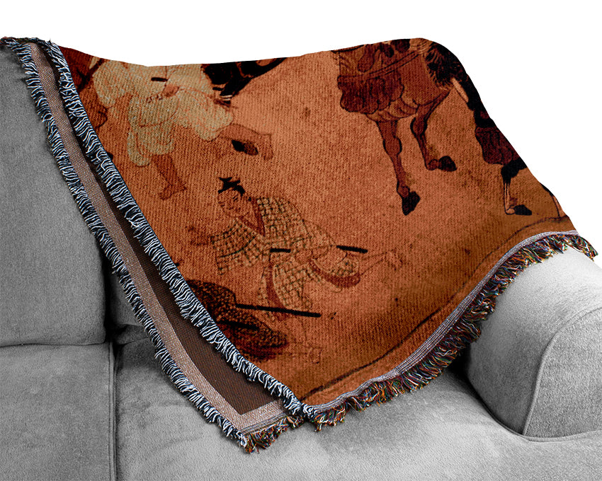 Muromachi Samurai Battle Woven Blanket