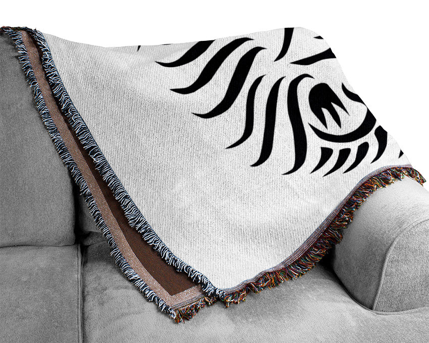 Fierce Lion Eyes Woven Blanket