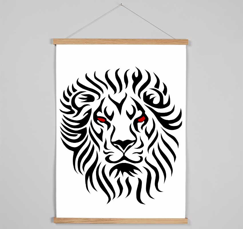 Fierce Lion Eyes Hanging Poster - Wallart-Direct UK