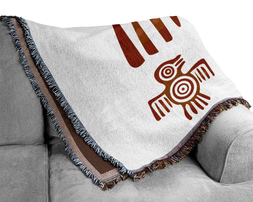 Aztec Symbol Woven Blanket