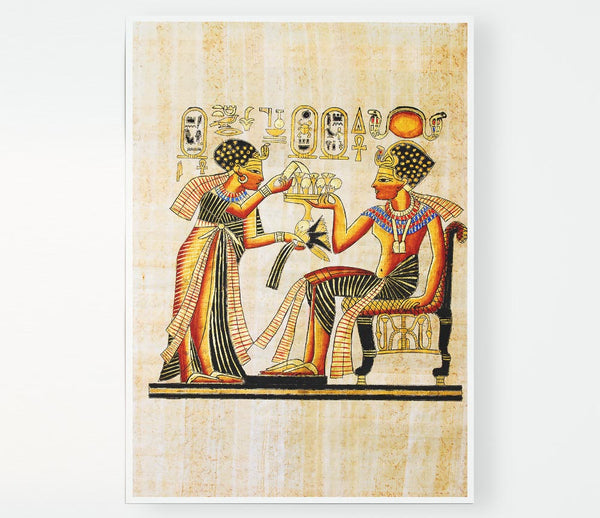 Egyptian Papyrus Print Poster Wall Art