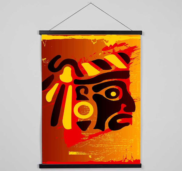 Tribal Face Hanging Poster - Wallart-Direct UK