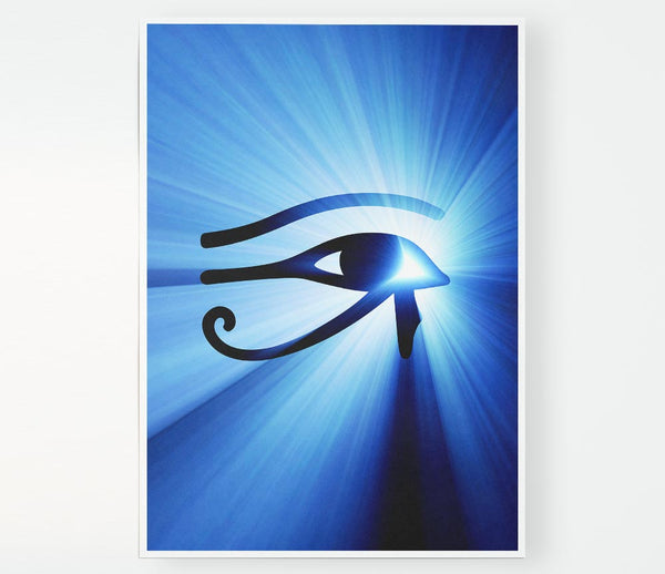 Egyptian Eye Of Power Print Poster Wall Art