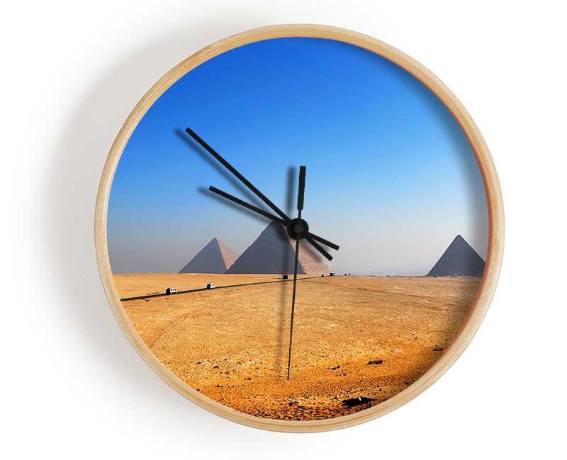 Egyptian Pyramids In The Distance Clock - Wallart-Direct UK