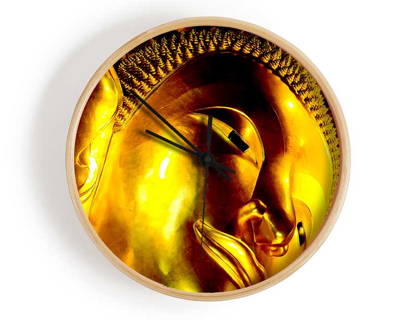 Golden Buddha Face Clock - Wallart-Direct UK