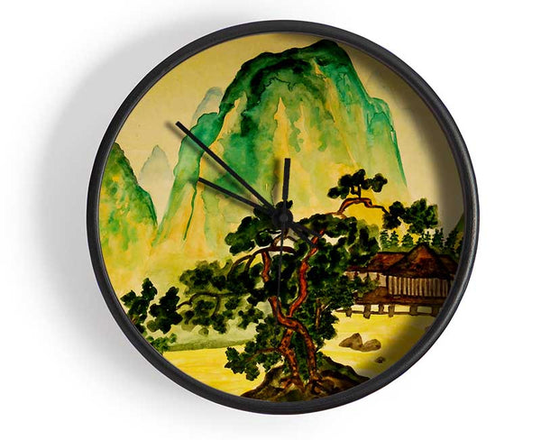 Japanese Bonsai Gardens Clock - Wallart-Direct UK