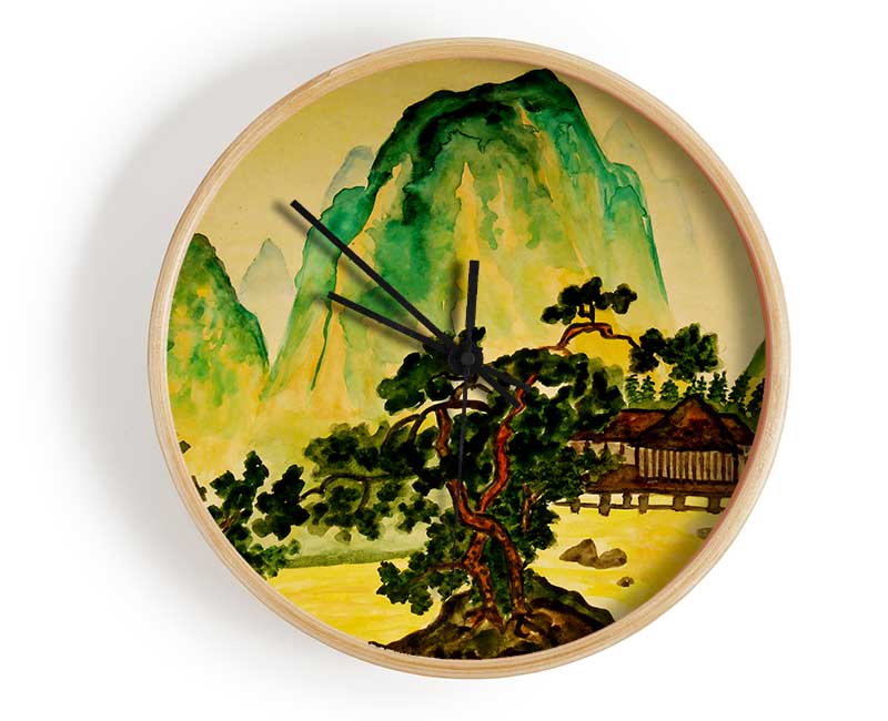 Japanese Bonsai Gardens Clock - Wallart-Direct UK