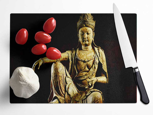 Calming Buddha Glass Chopping Board