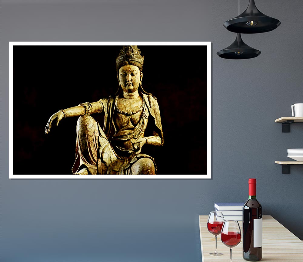 Calming Buddha Print Poster Wall Art