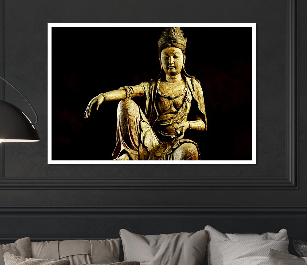 Calming Buddha Print Poster Wall Art